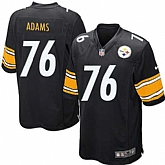 Nike Men & Women & Youth Steelers #76 Adams Black Team Color Game Jersey,baseball caps,new era cap wholesale,wholesale hats